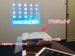 iPadの画面をプロジェクタで投影