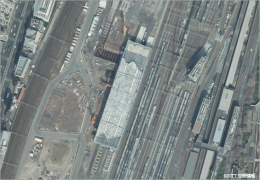 JR山手線新駅「高輪ゲートウェイ駅」建設エリア近辺 　航空写真（地上解像度16cm）