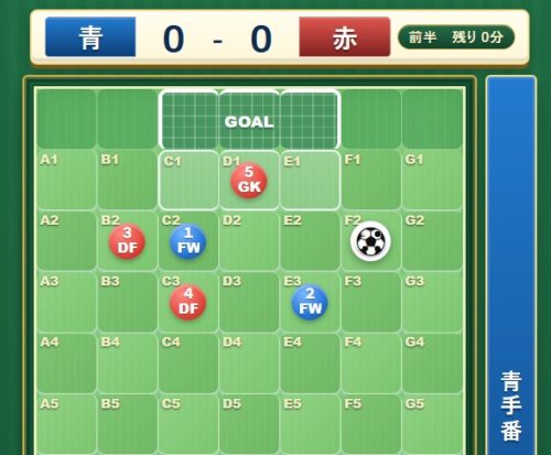 将棋のようにターン制で選手を動かします